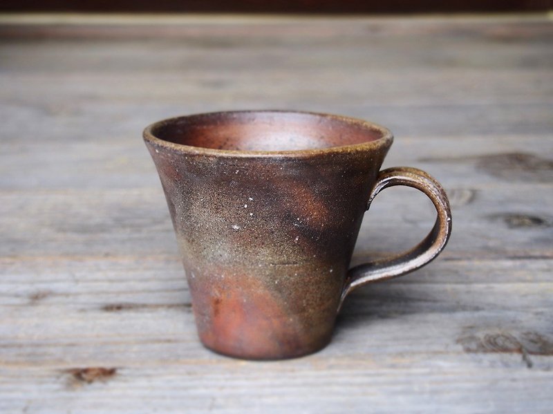 Bizen coffee cup (middle) c1 - 053 - Mugs - Pottery Brown
