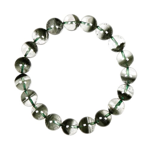 正佳珠寶 Gemsrich Jewelry 【正佳珠寶】綠幽靈 頂級玻璃體聚寶盆 9.8-10.2mm 綠幽靈手珠