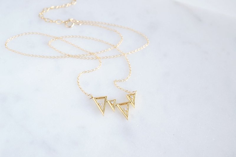 [14KGF] Necklace, Synchronicity -B- - Necklaces - Glass Gold