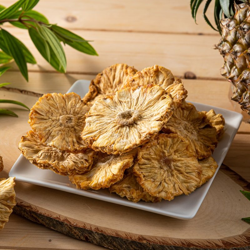 Wilderness Wennong | Taiwanese Small Farmer Golden Diamond Pineapple Flower Dried Fruit (Sugar Free) 120g - ผลไม้อบแห้ง - อาหารสด สีส้ม