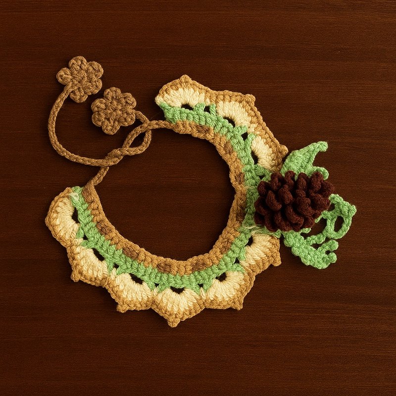 森林小松果-鉤織寵物脖圍 - 寵物衣服 - 其他材質 