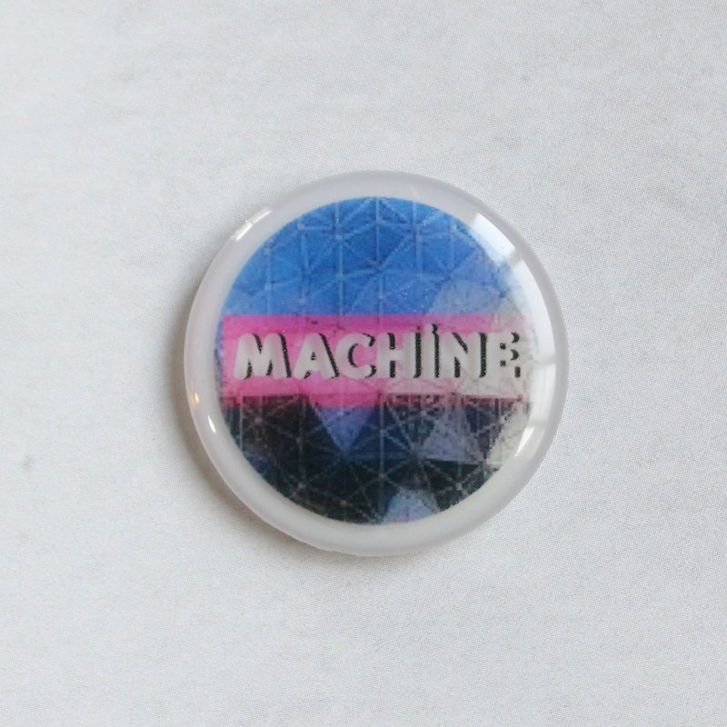 Resin Pin / objects / MACHINE - เข็มกลัด - พลาสติก สีน้ำเงิน