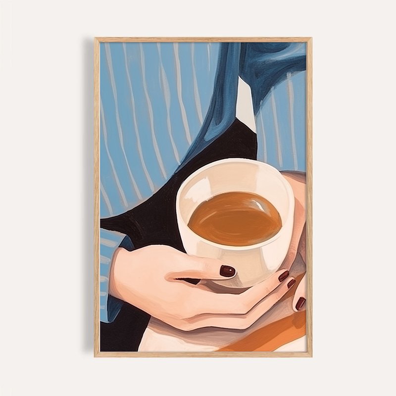 晨間咖啡 Morning Coffee / 現代生活插畫藝術掛畫 - 海報/掛畫/掛布 - 紙 