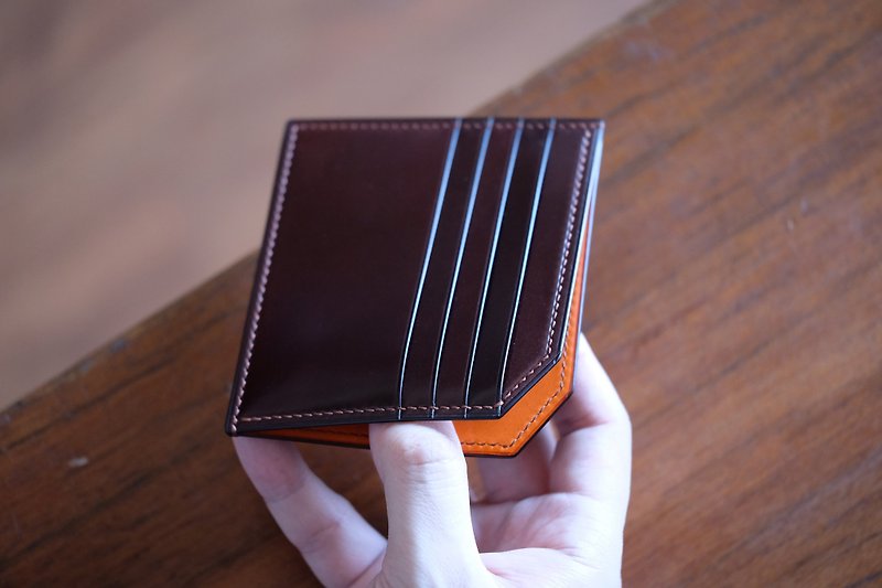 Mildy Hands-Card Holder / Japanese Cordovan / Italian Buttero - Wallets - Genuine Leather 