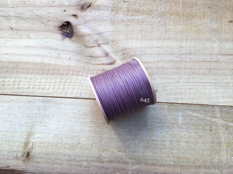 South American system hand sewn wax line [# 643 lavender] 0.65mm 30 meters 48 color selection wax line hand stitch round wax line leather tools handmade leather leather accessories leather DIY leatherism - Knitting, Embroidery, Felted Wool & Sewing - Cotton & Hemp Purple