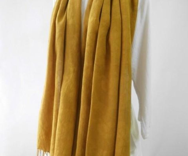 マリーゴールド染めシルクコットンストール マリーゴールド染めシルク