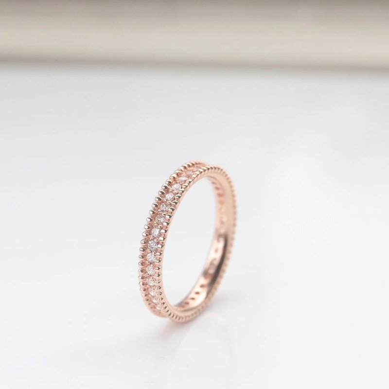 14K Milligram Diamond Ring 米格爾倫鑽石戒指洗澡免摘  流汗碰 - 戒指 - 貴金屬 