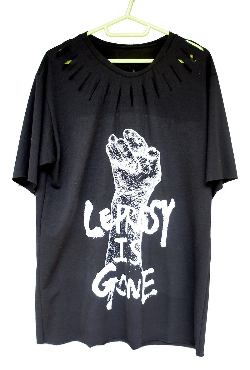 LEPROSY IS GONE Tシャツ - Tシャツ メンズ - コットン・麻 ブラック