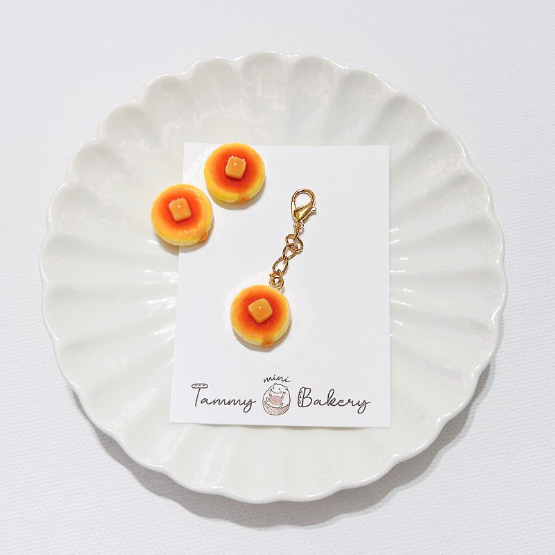 Creamy Thick Waffle Charm | Ornament Pocket Food Simulation Therapy - Charms - Clay Orange