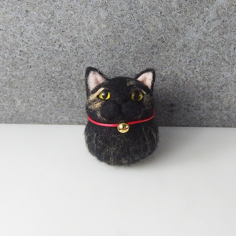 Customized pet wool felt tortoiseshell cat ball series customization - Stuffed Dolls & Figurines - Wool Black
