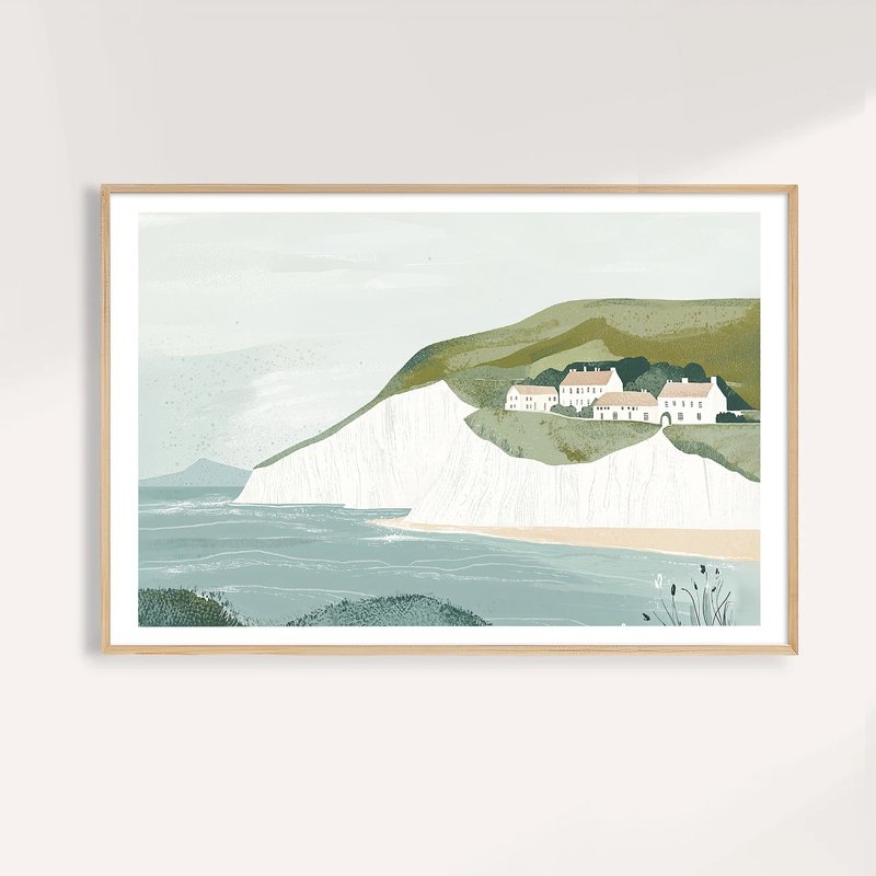懸崖上的春光 Cliffside Spring / 童話系列風景插畫 - 海報/掛畫/掛布 - 紙 