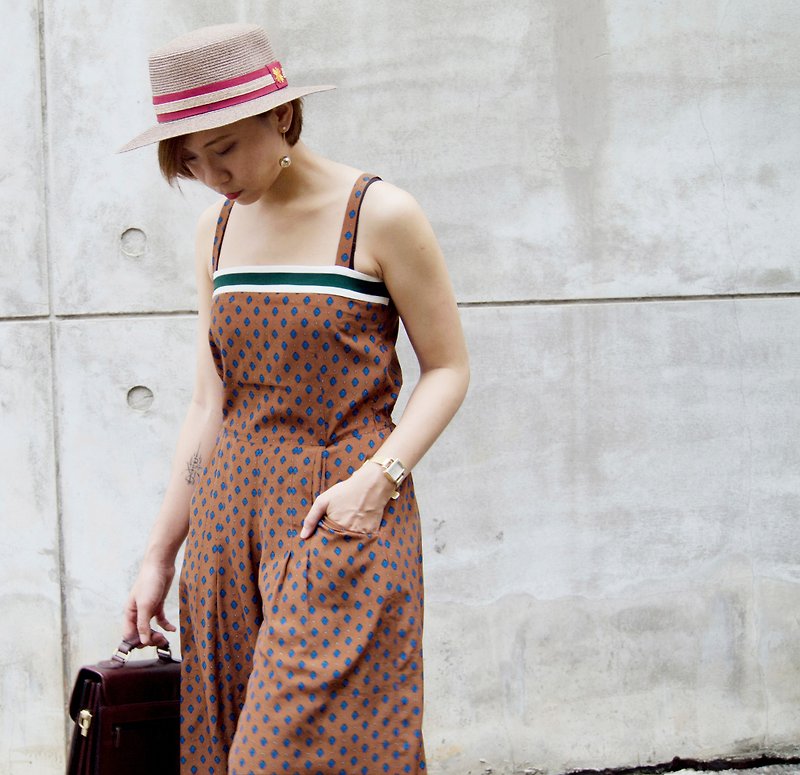 Flat Sling Jumpsuit // Earth Brown - Overalls & Jumpsuits - Other Man-Made Fibers Brown