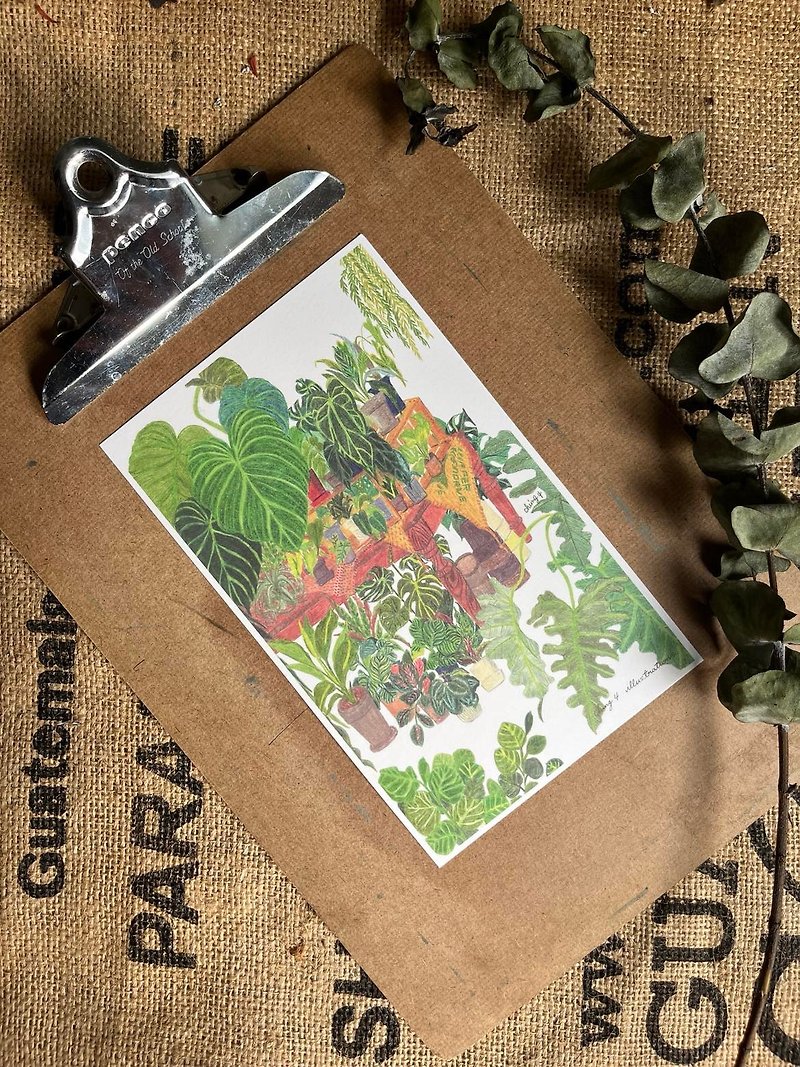 植物ショップA5小さなポスター - カード・はがき - 紙 