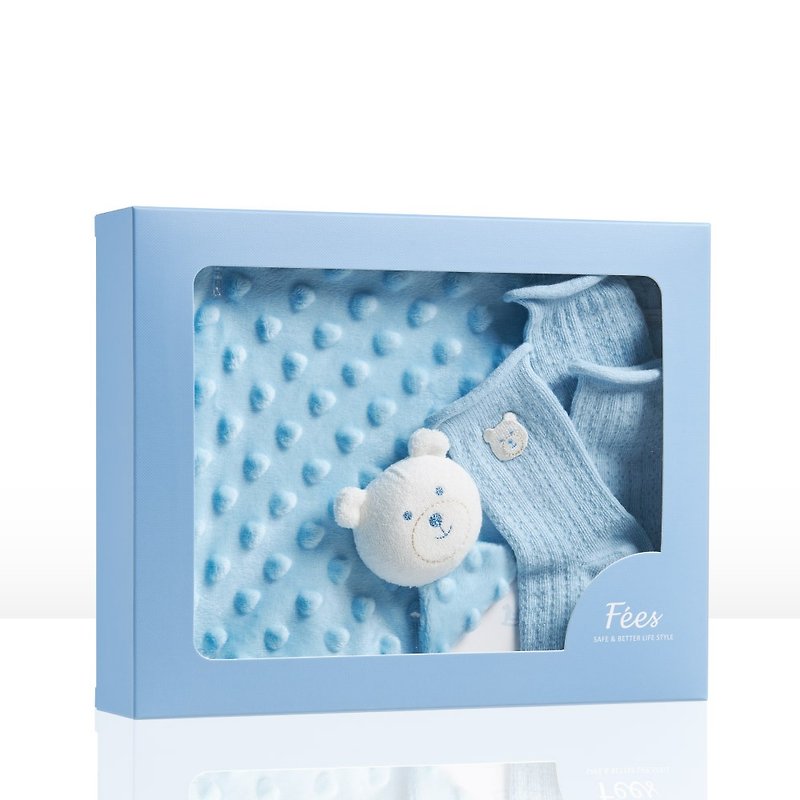 【Fees】Soothing towel gift box set - Baby Gift Sets - Other Materials White