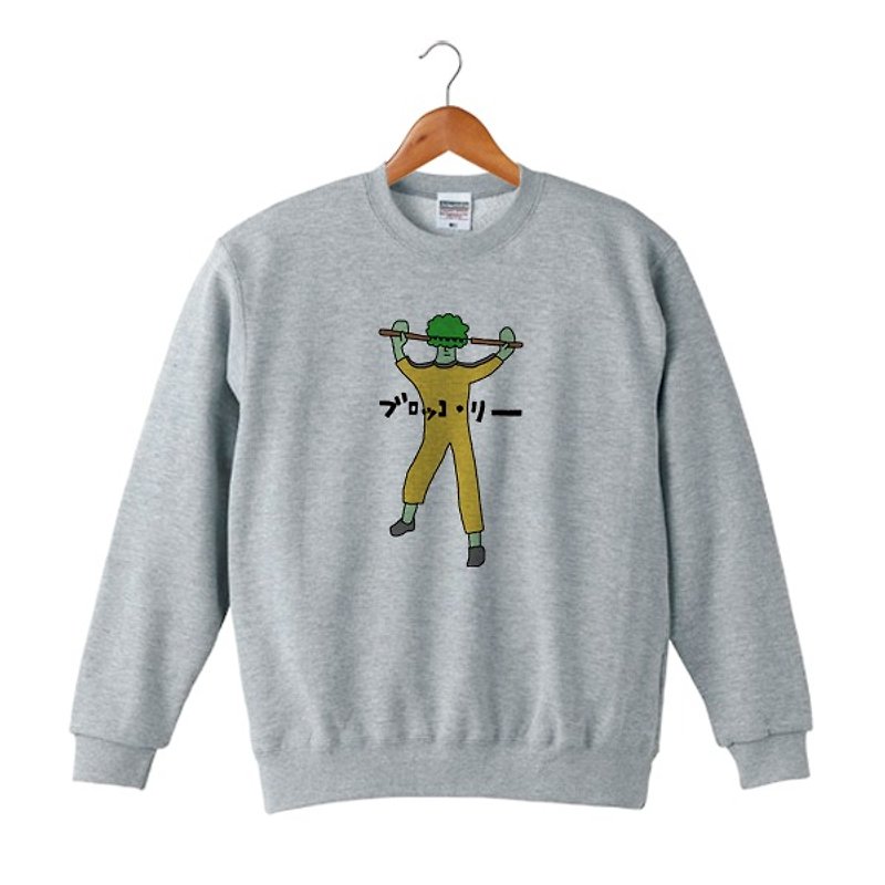 Brocco Lee Sweatshirt - เสื้อฮู้ด - ผ้าฝ้าย/ผ้าลินิน สีเทา
