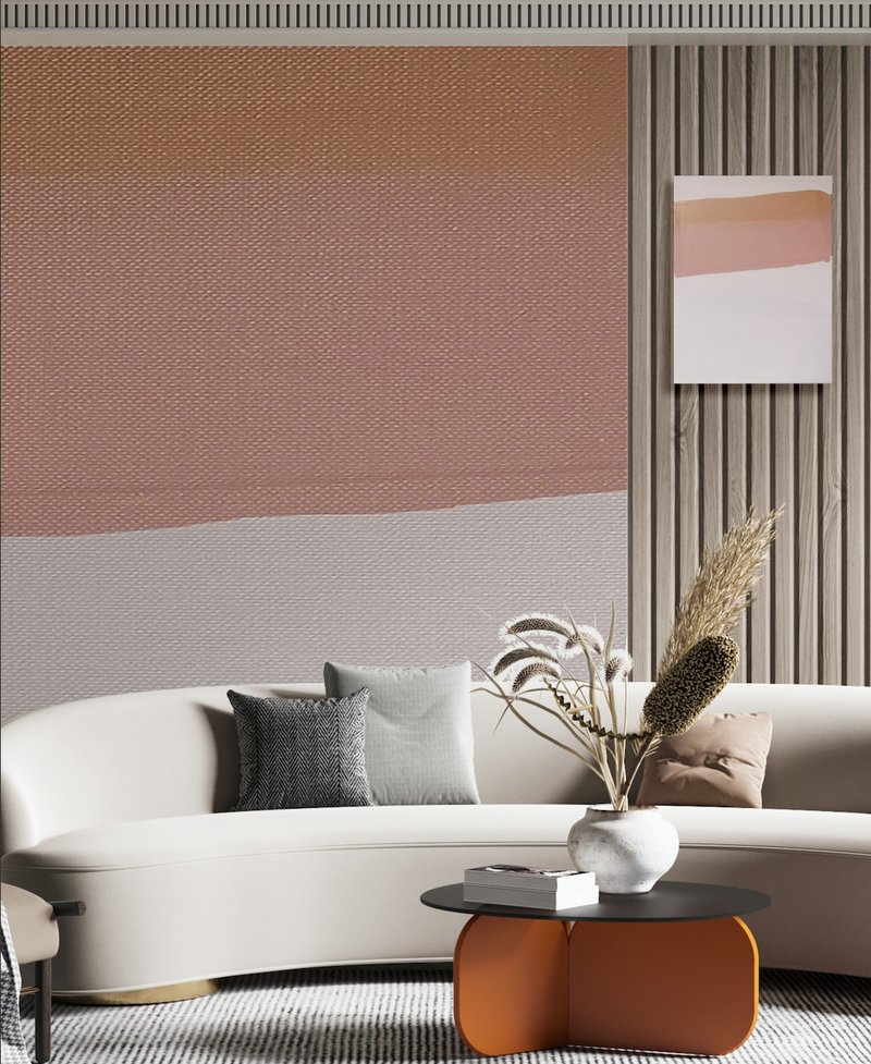 WooPaper - The STEM By Art Vibe  E.N.J.O.Y.M.E.N.T - Wall Décor - Paper Pink