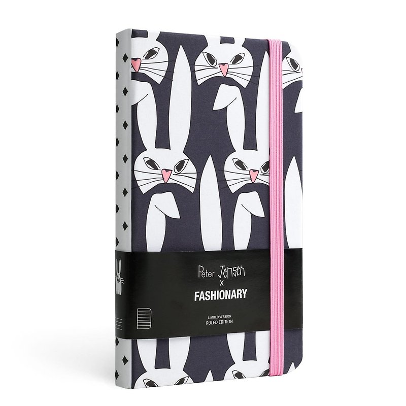 FASHIONARY x Peter Jensen Co-branded Notebook - Rabbit Mask /A6 (horizontal stripes) - Notebooks & Journals - Paper 
