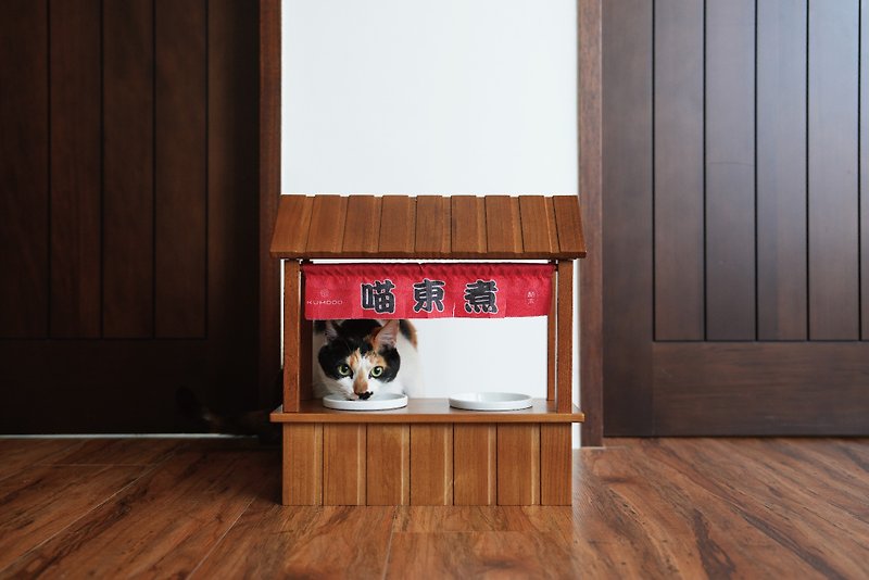 NEKO ODEN 台湾製 猫ボウルホルダー 猫ボウル ペットボウル - 食器 - 木製 
