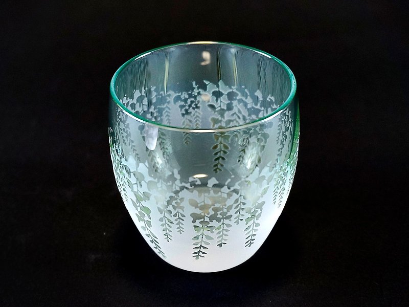 浅藤のお猪口 - 酒杯/酒器 - 玻璃 綠色
