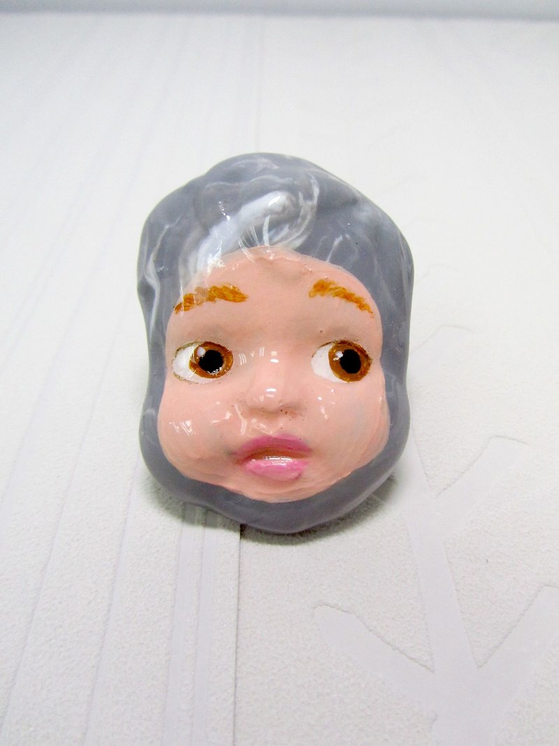 TIMBEE LO手作り人形の顔忍者シリーズリング模造陶芸粘土POLY MERCLAY - リング - 紙 多色