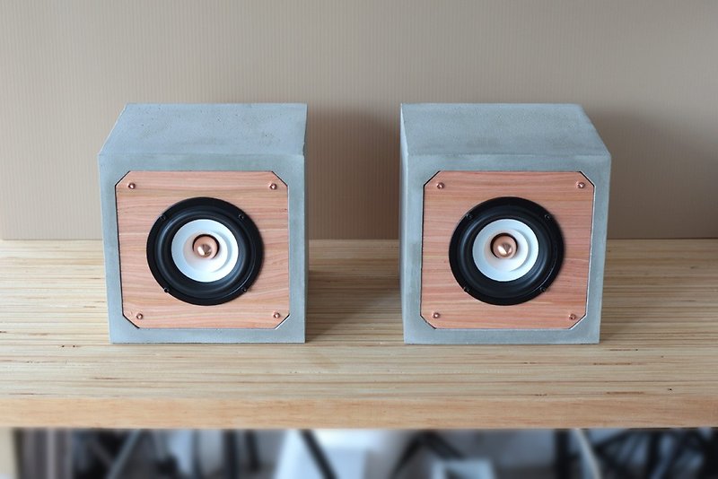 4-inch full-range passive square Cement speaker - Speakers - Cement 
