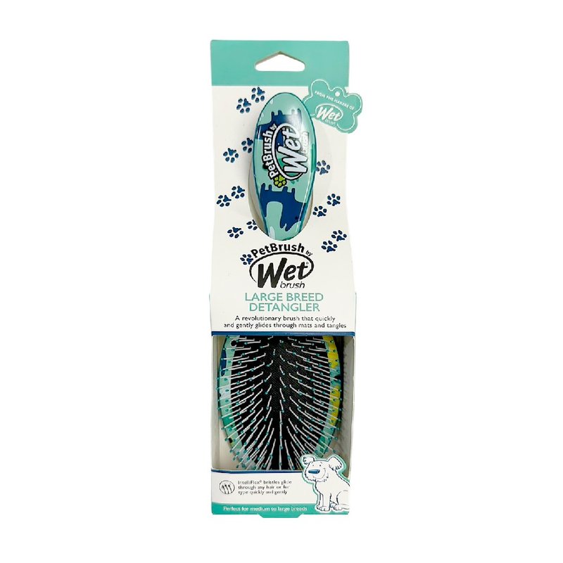 [Pet Brush by Wet Brush] Hair smoothing and tangle-removing comb - specially designed for large pets - Other - Plastic Green