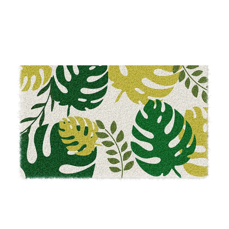 Nordic monstera scraped mud floor mat - Rugs & Floor Mats - Polyester Green