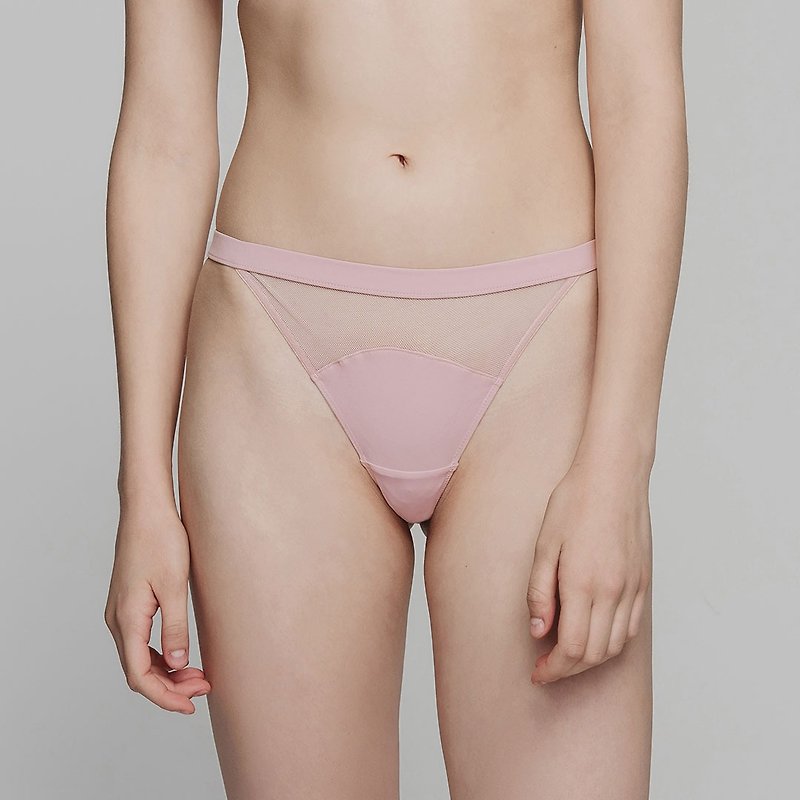ornoir.co Thong Panty | Pale Pink - Women's Underwear - Polyester Pink