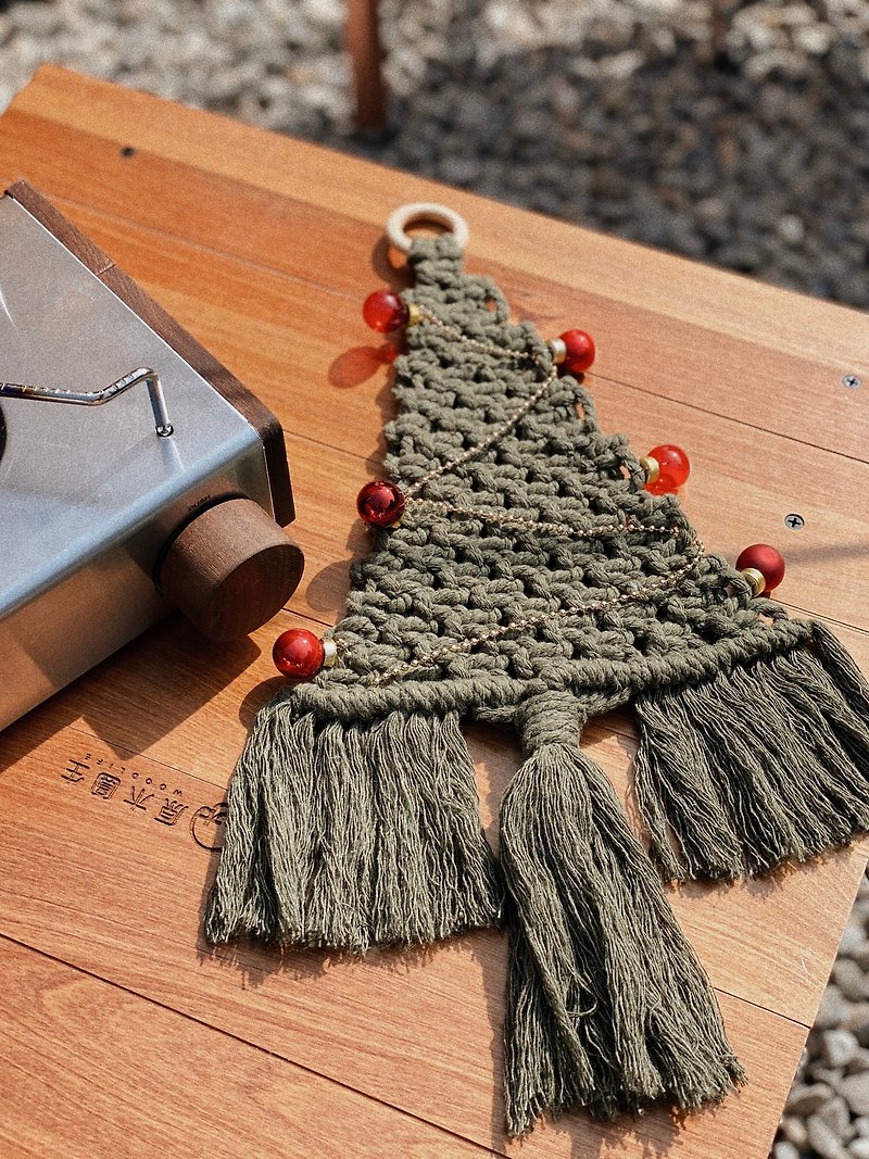 編織聖誕樹 掛飾 聖誕禮物 交換禮物 聖誕禮盒 - 裝飾/擺設  - 棉．麻 綠色