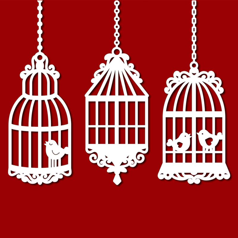 Bird cage svg, birdcage svg, bird cage template, birdcage template, Cricut, SVG - 圖文模板設計 - 其他材質 