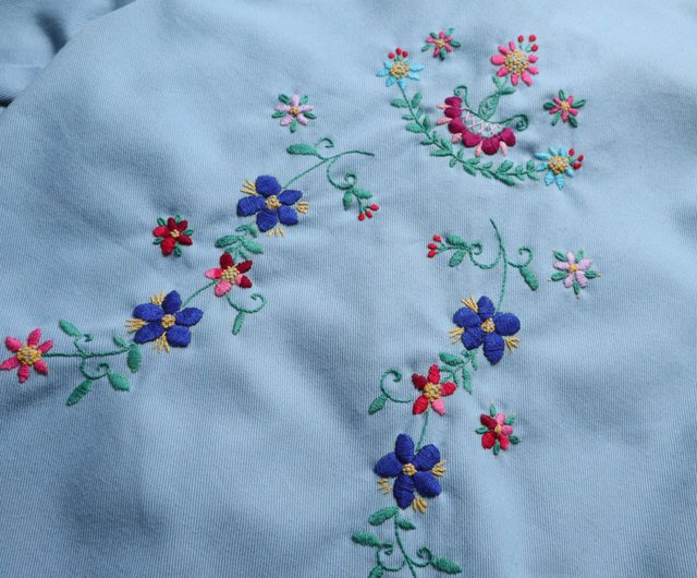 70s USA古着 シャツジャケット 花柄 刺繍 カバーオール vintage 565a334a04de17c276fc406dd66509