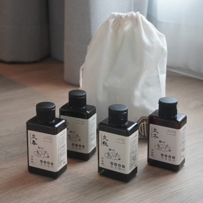 節氣洗沐旅行組 (洗髮精/沐浴精100mlx4入) 快速出貨 香氛 沐浴乳 - 沐浴乳/沐浴用品 - 其他材質 卡其色