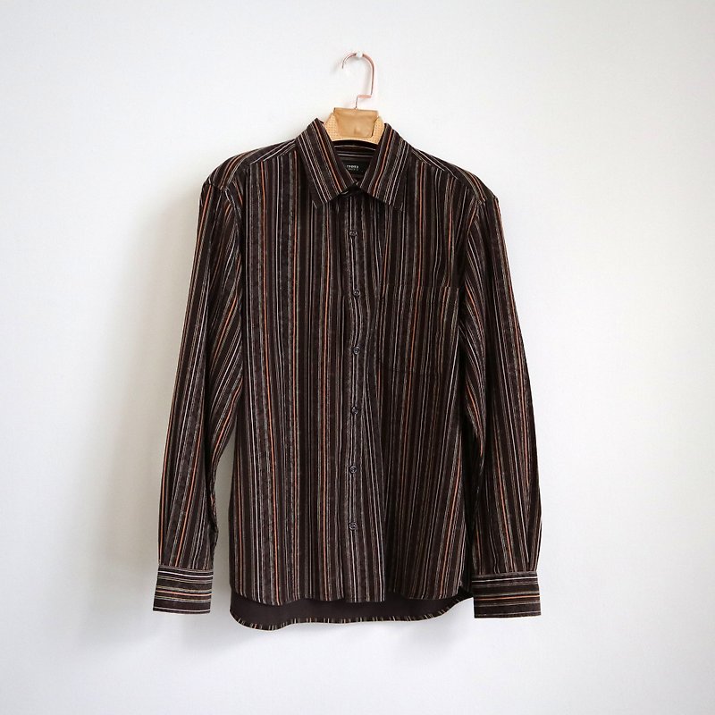 Pumpkin Vintage. Ancient striped corduroy shirt - Men's Shirts - Other Materials 