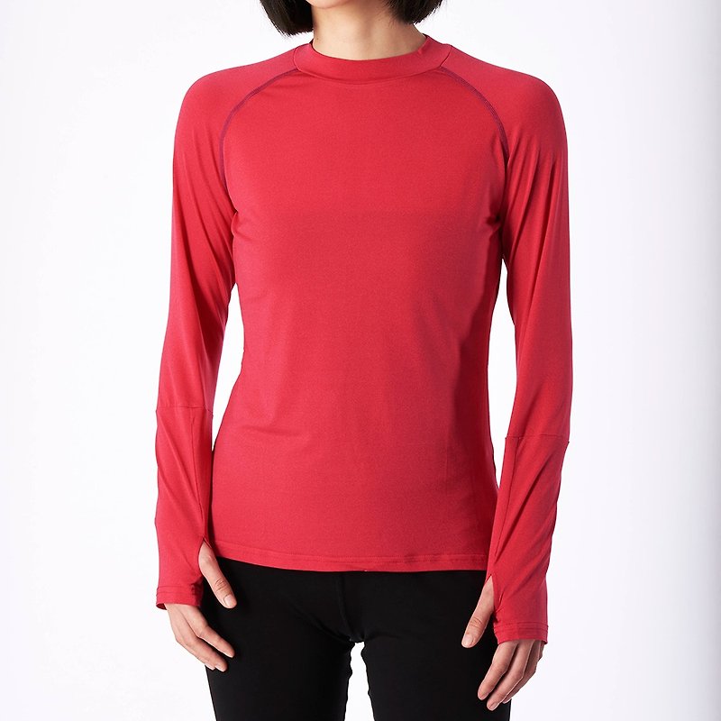 Cottonseed 157 long-sleeved Tee-Peach Red - Women's Tops - Other Materials Red