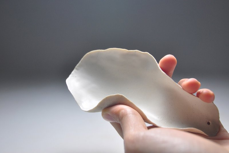 陶瓷手作茶則-貳 雲林文化藝術獎工藝類得獎作品-吾感藥席 - 茶壺/茶杯/茶具 - 瓷 白色