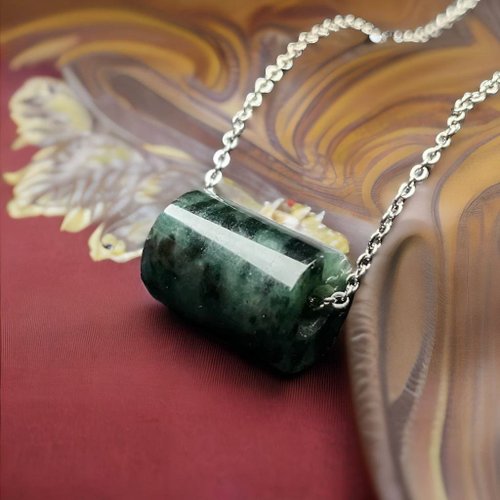 瓔珞珠寶盒 E.L.Jewelry Box 花青翡翠路路通項鍊 | 天然緬甸玉翡翠A貨 | 送禮