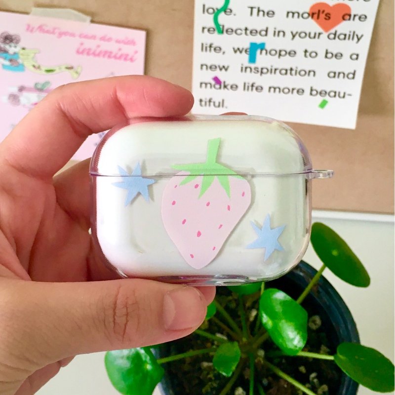 Strawberry AirPods case - 耳機/藍牙耳機 - 塑膠 粉紅色