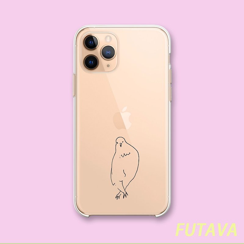 Fingers crossed birds Lady Smart phone case Clear Case Bird Pigeon Parakeet Li - Phone Cases - Plastic Transparent