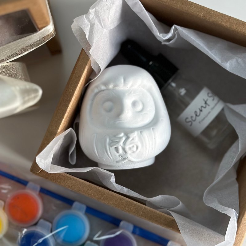 【DIY Material Kit】Painted Dharma Fragrance Stone - Candles, Fragrances & Soaps - Cement 