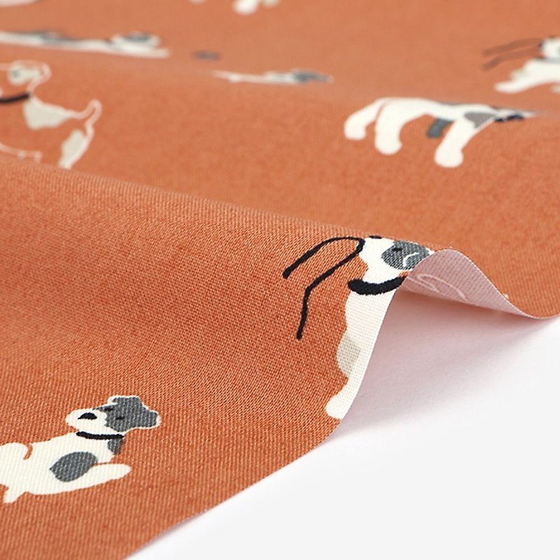 Dailylike Design Cloth Organic Cotton - Fox Hunting, E2D06573 - Knitting, Embroidery, Felted Wool & Sewing - Cotton & Hemp Orange