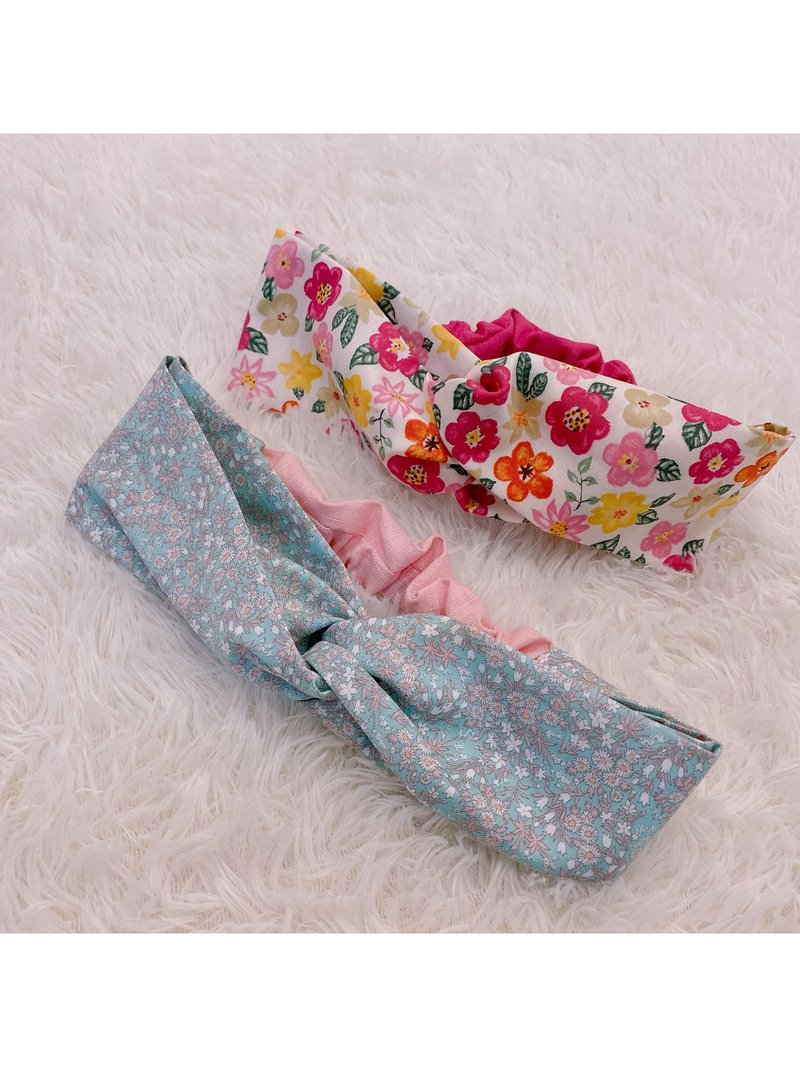 【TiNa】Handmade hairband children's hairband cross hairband adult/children/baby hairband - เครื่องประดับผม - ผ้าฝ้าย/ผ้าลินิน หลากหลายสี