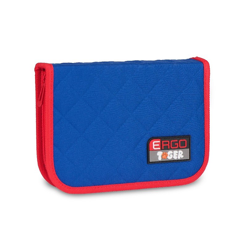 Tiger Family Rainbow Creative Stationery Bag (Contrast Color) - Dodge Blue - กล่องดินสอ/ถุงดินสอ - วัสดุกันนำ้ สีน้ำเงิน