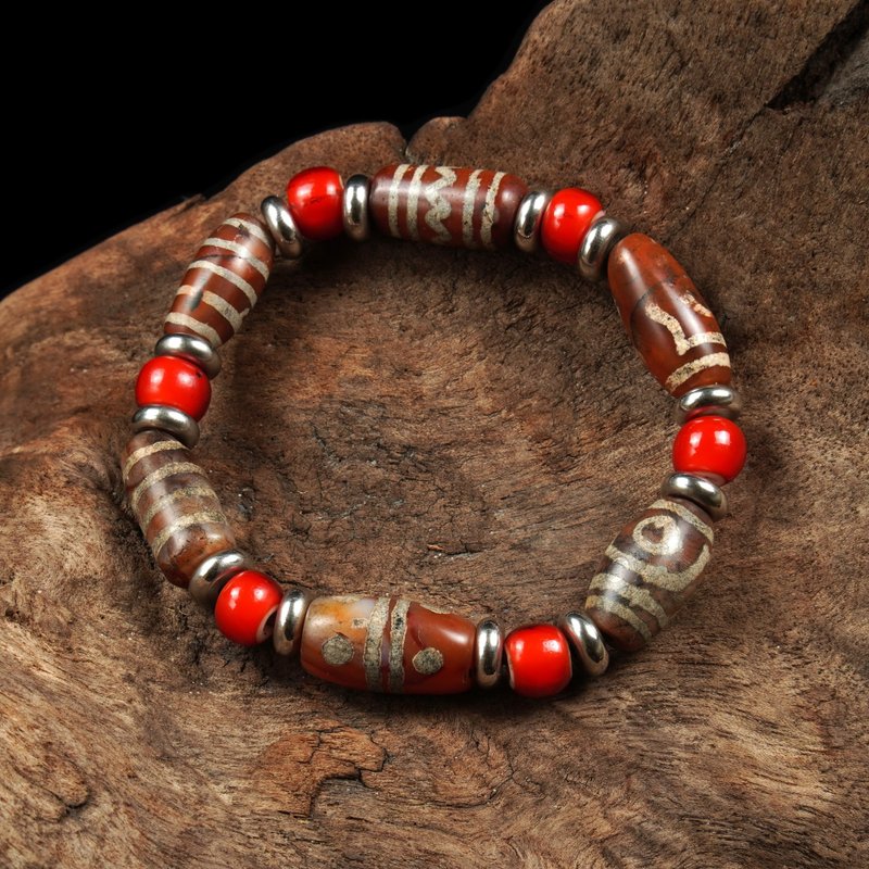 West Asian ancient bead bracelet (length 19 cm, inner circumference 16 cm) - Bracelets - Other Materials 