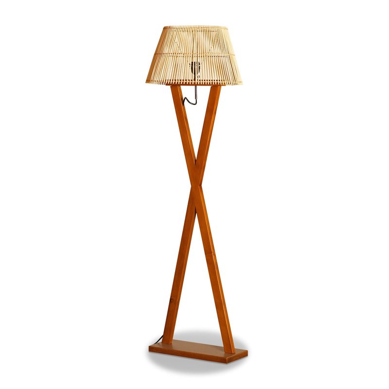 Teak Stand Lamp -4 - โคมไฟ - ไม้ สีนำ้ตาล