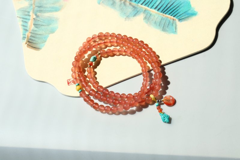 [Nanhong] Agate 4-Strand Bracelet Bangle - Bracelets - Jade Red
