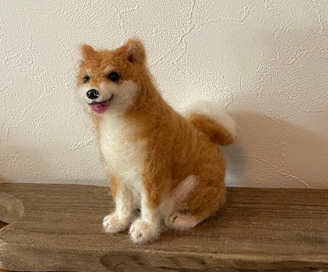 roadyo　羊毛フェルト　犬　柴犬　ピットブル　ハンドメイド 羊毛フェルト 柴犬 羊毛フェルト kanken 通販 12700905｜Creema