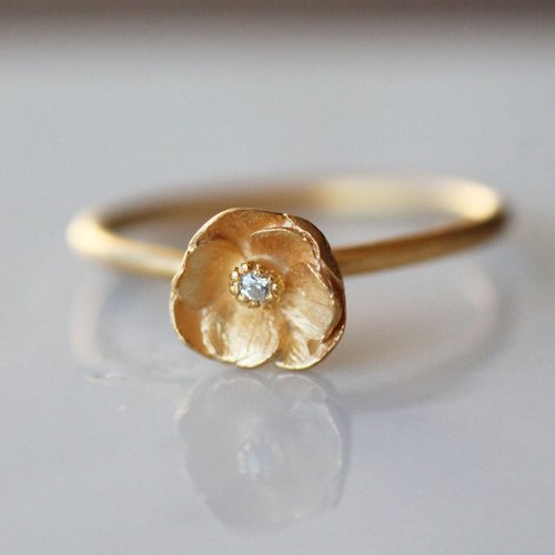 atelier mozu 銀蓮花 純銀 花戒指 / Anemone ring