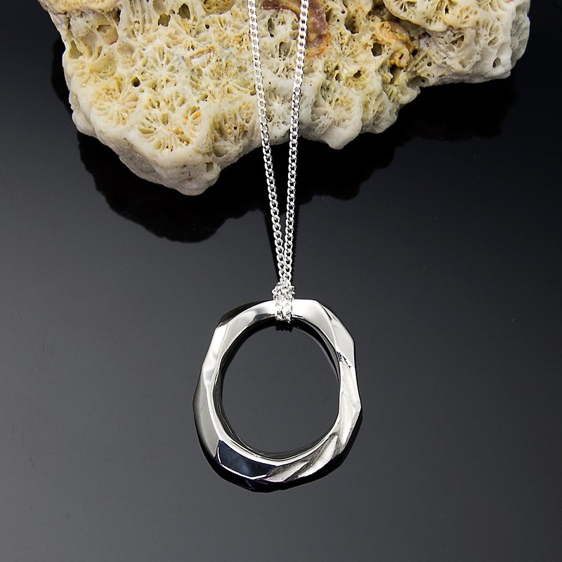 Coral motif Silver white necklace konojoi LLN-007 - สร้อยคอ - เงินแท้ ขาว