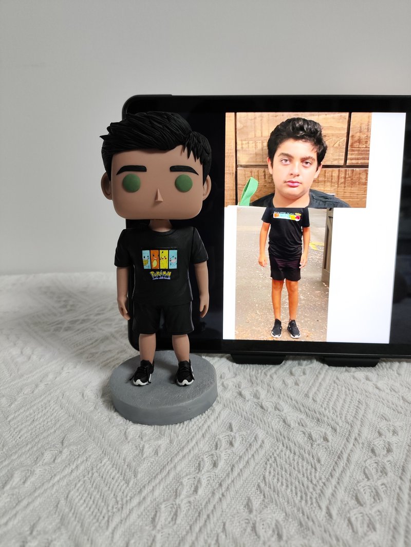 【客製化3D人像公仔】訂製手工Funko Pop男生朋友老公生日禮物 - 公仔/玩偶 - 黏土 多色