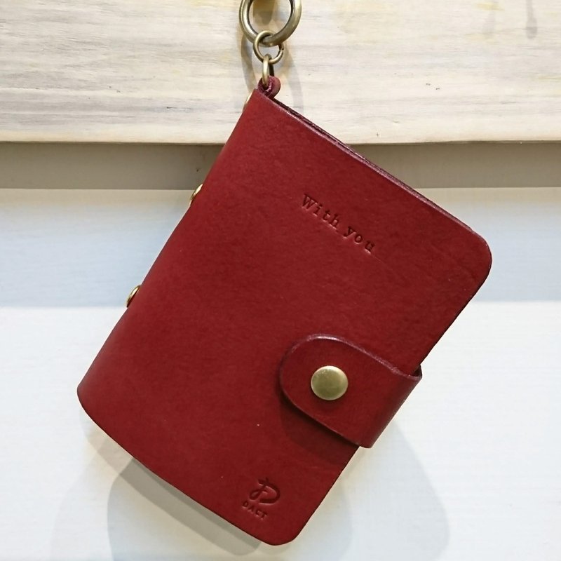 Letter Card Holder/Card Case - ที่เก็บนามบัตร - หนังแท้ สีนำ้ตาล